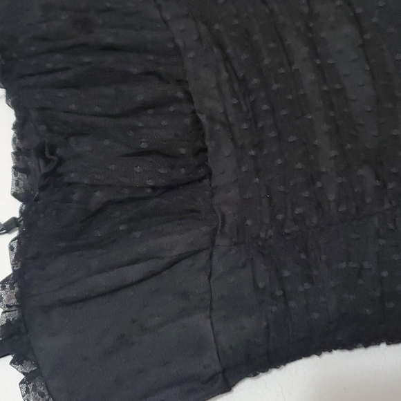 NWT BCBGMAXAZRIA BLACK TULLE BODYSUIT W/ADJUSTABLE STRAPS &SNAPS IN CROTCH SZ LG - Picture 8 of 16